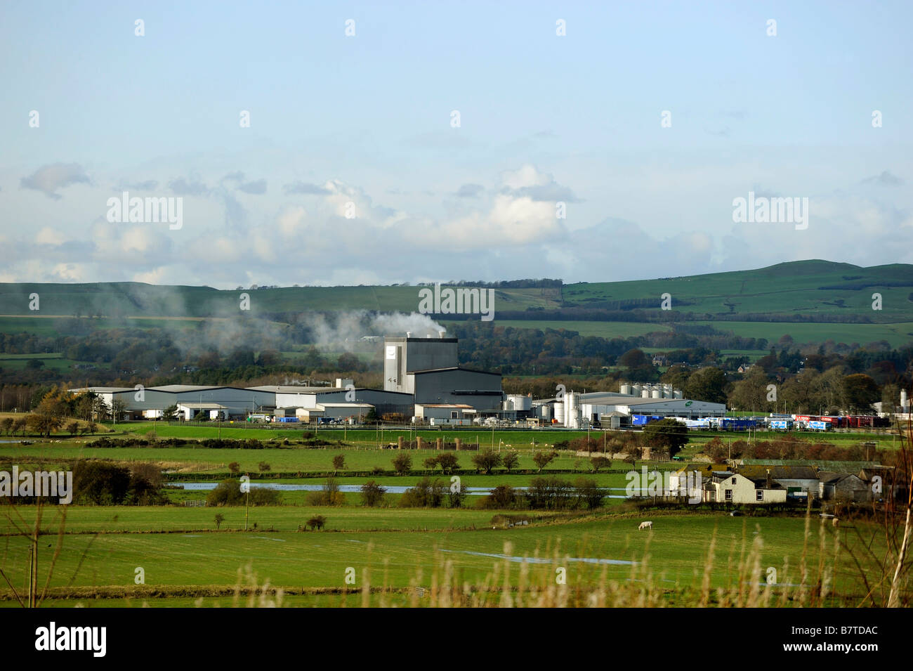 The Arla Foods and Cheese Company creamery at Lockerbie Dumfries and Galloway, Lochmaben Stock Photo