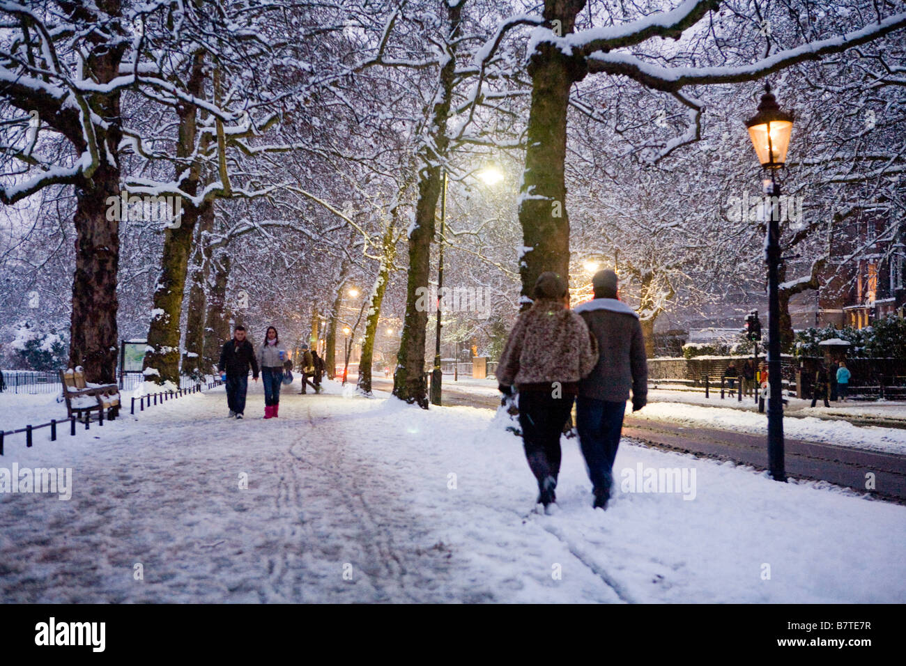 Snow In Birdcage Walk London UK Europe Stock Photo Alamy