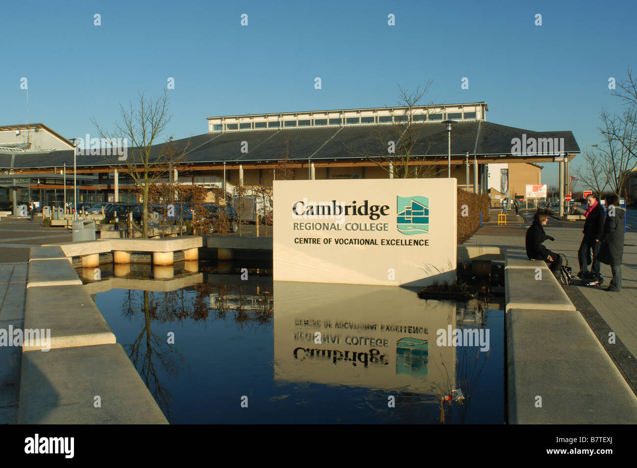 The entrance to Cambridge Regional College, a centre of vocational excellence. Stock Photo