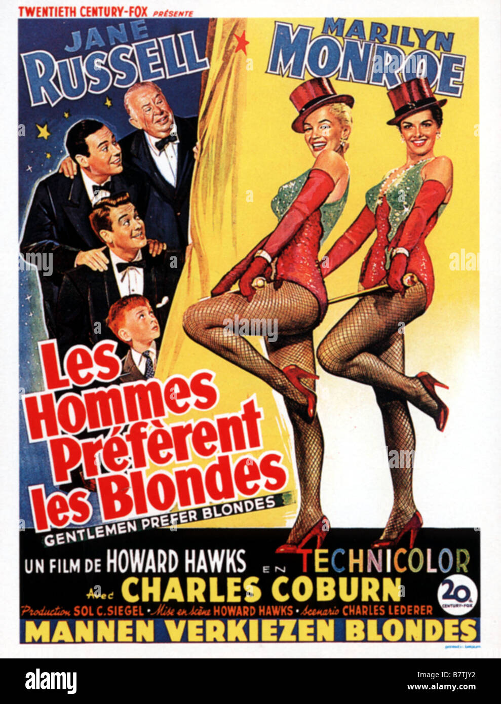 Gentlemen Prefer Blondes  Année : 1953 USA Director : Howard Hawks Movie poster (Bel) Stock Photo