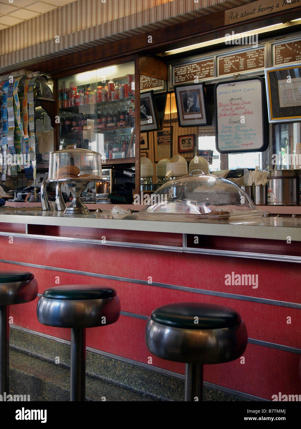 The lunch counter at a venerable diner on New York City