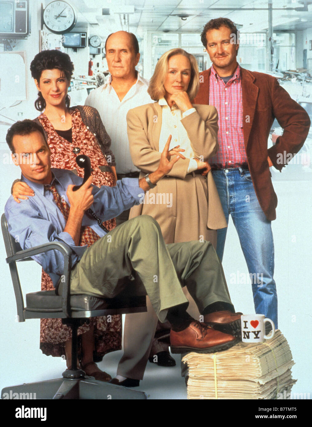 The Paper  Year: 1994 USA Michael Keaton, Glenn Close, Robert Duvall, Marisa Tomei, Randy Quaid  Director: Ron Howard Stock Photo