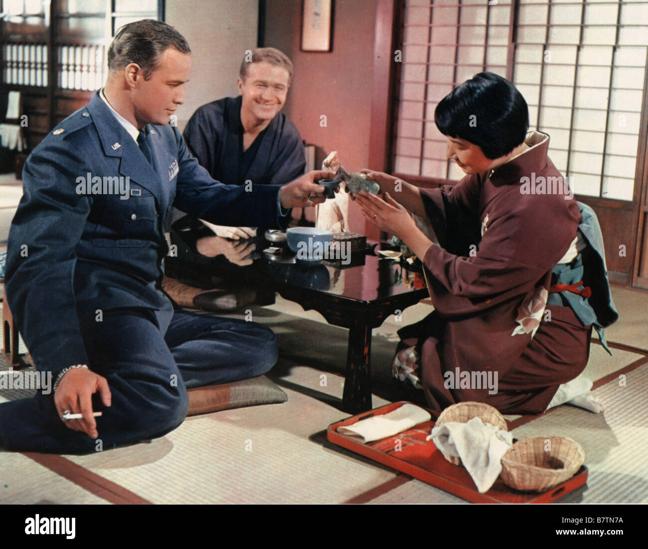 Sayonara Sayonara  Year: 1957 USA Marlon Brando, Red Buttons, Miyoshi Umeki  Director: Joshua Logan Stock Photo
