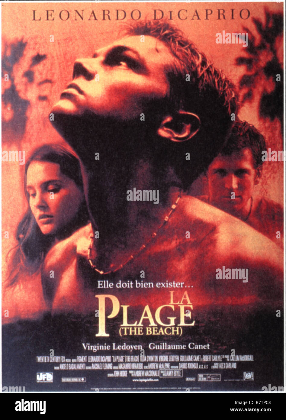 La Plage The Beach  Year: 2000 USA Virginie Ledoyen, Leonardo DiCaprio affiche poster  Director: Danny Boyle Stock Photo
