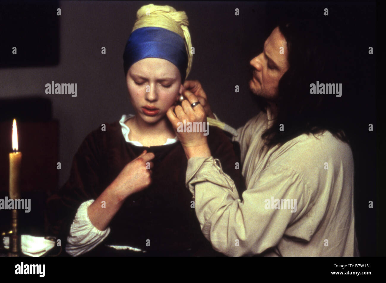 Girl with a Pearl Earring  2003 - UK Scarlett Johansson, Colin Firth  Director: Peter Webber Stock Photo