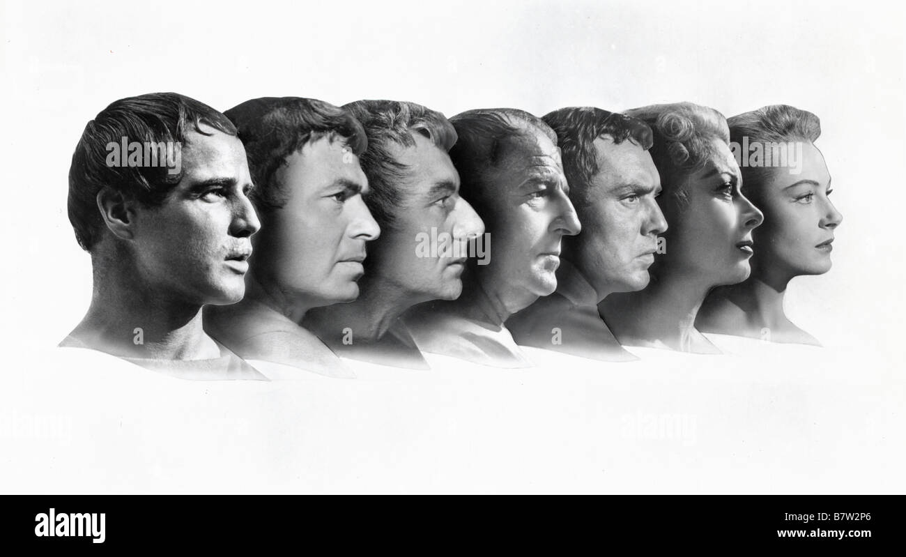 Jules César Julius Caesar  Year: 1953 USA Marlon Brando,James Mason , John Gielgud , Louis Calhern , Edmond O'Brien , Greer Garson , Deborah Kerr  Director : Joseph L. Mankiewicz Stock Photo