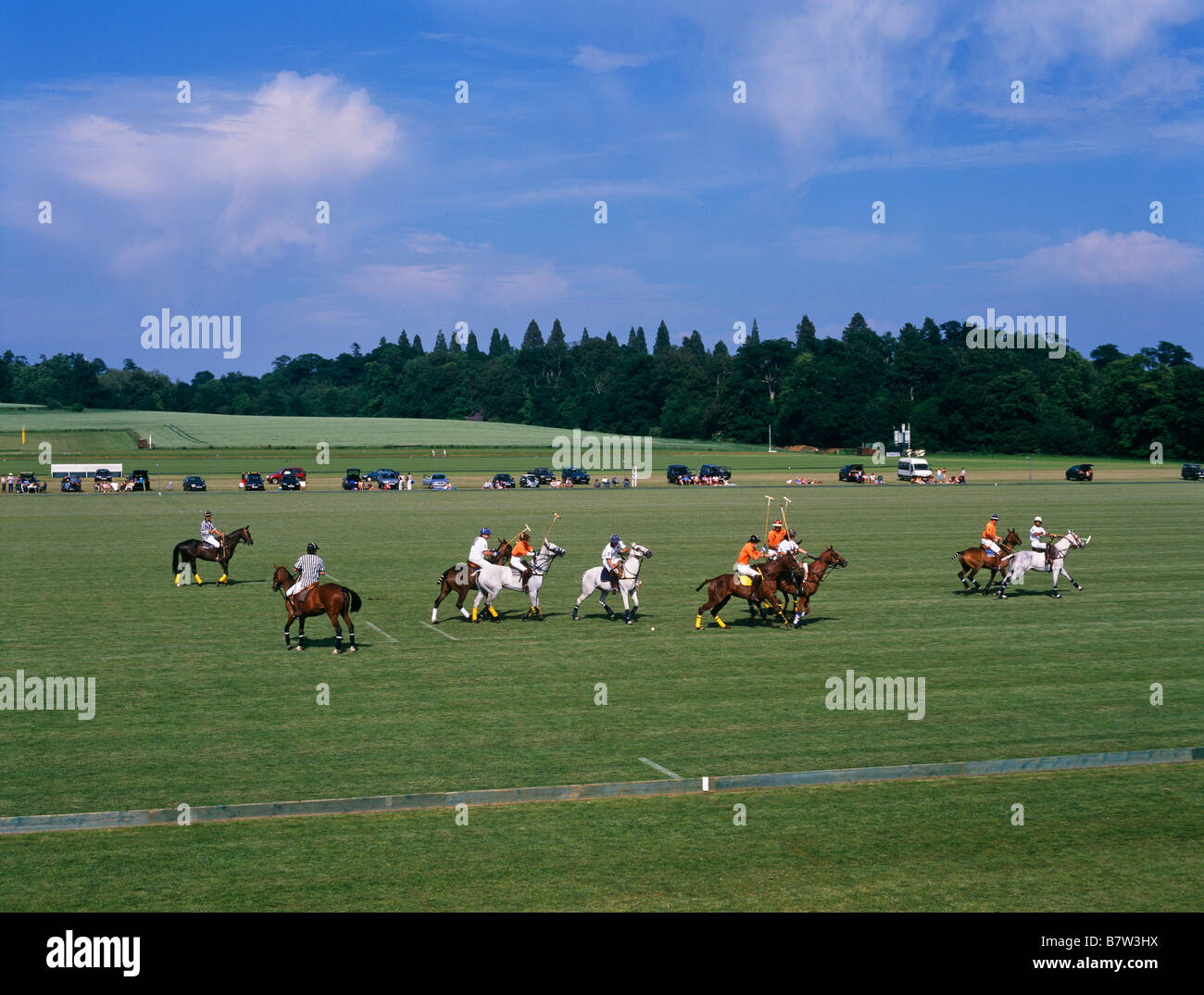 Playing polo Cowdray Park Midhurst West Sussex UK Stock Photo