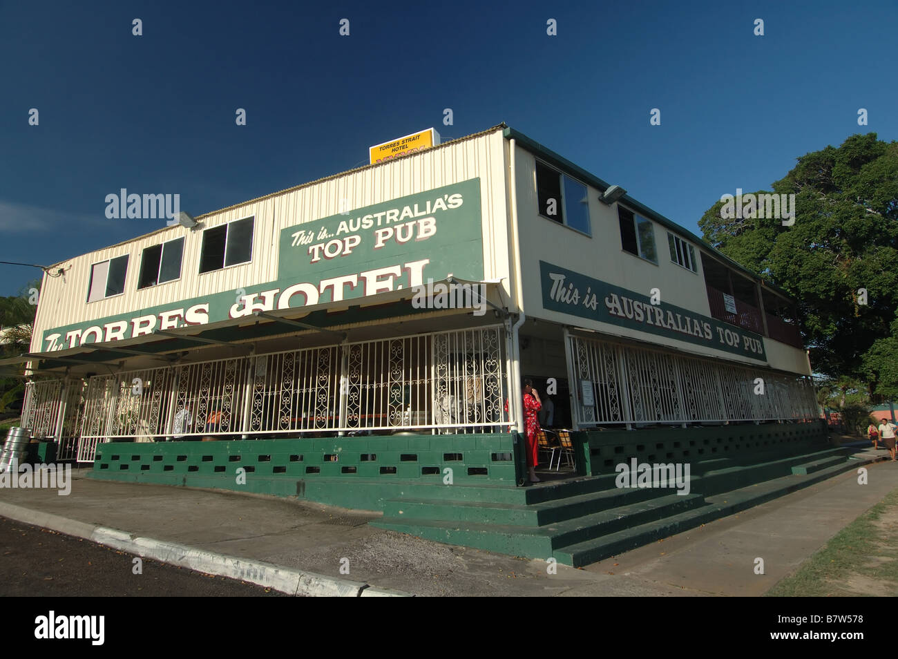'Australia's top pub', the Torres Hotel, on Thursday Island, Torres Strait, north Queensland, Australia No PR Stock Photo