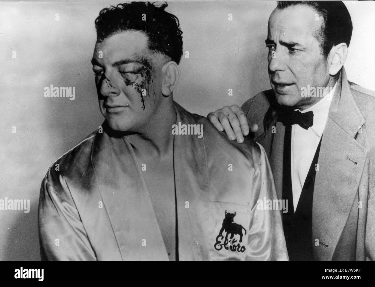 The Harder They Fall  Year: 1956 USA Humphrey Bogart, Mike Lane  Director: Mark Robson Stock Photo