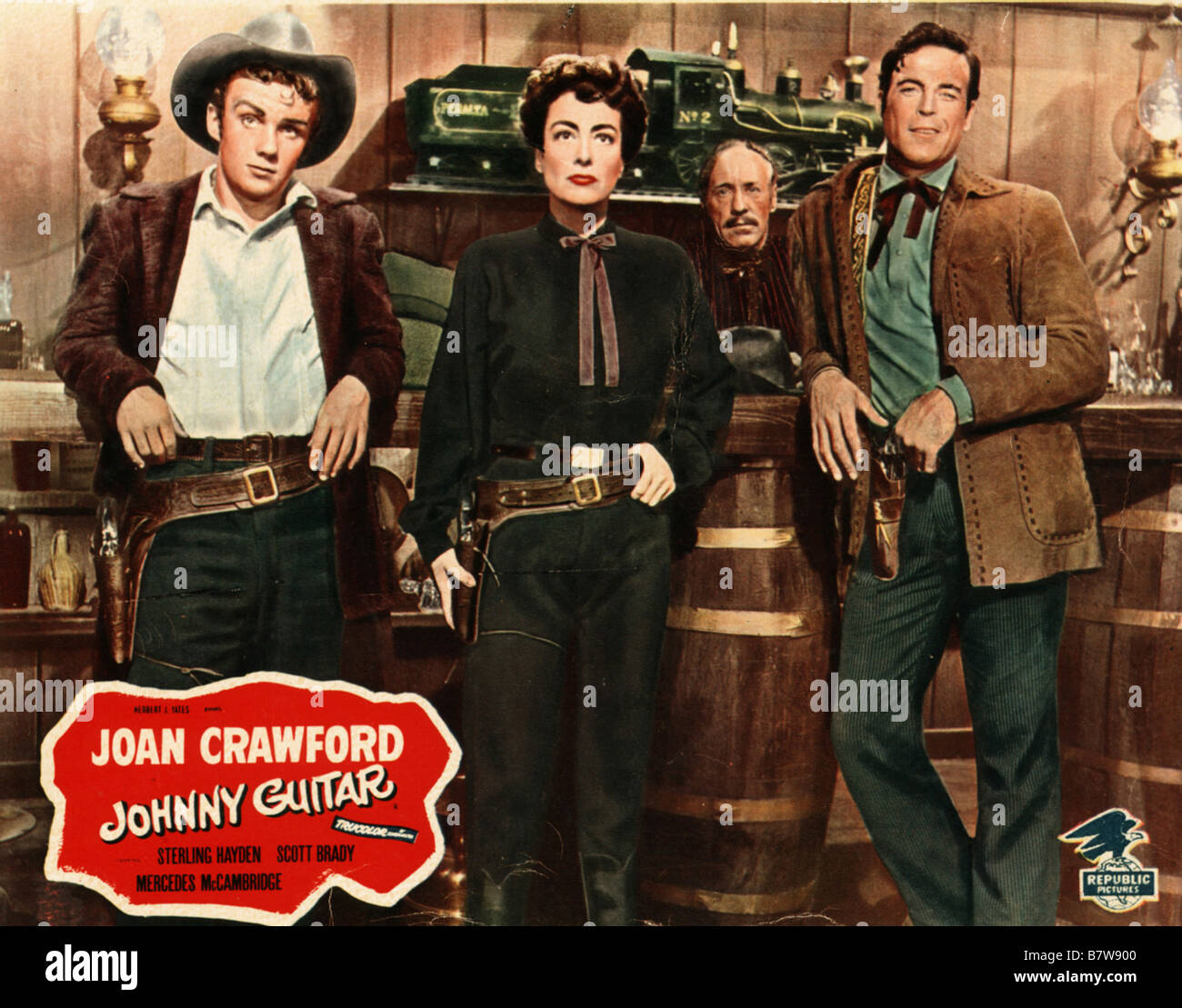 Johnny Guitar  Year: 1954 USA Director: Nicholas Ray Ben Cooper, Joan Crawford, Scott Brady Stock Photo