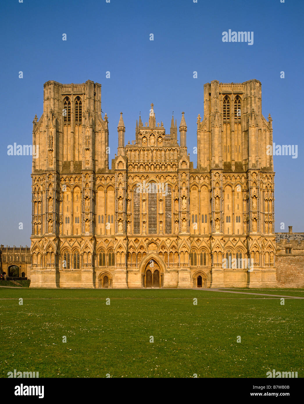 West front Wells Cathedral Somerset UK Stock Photo