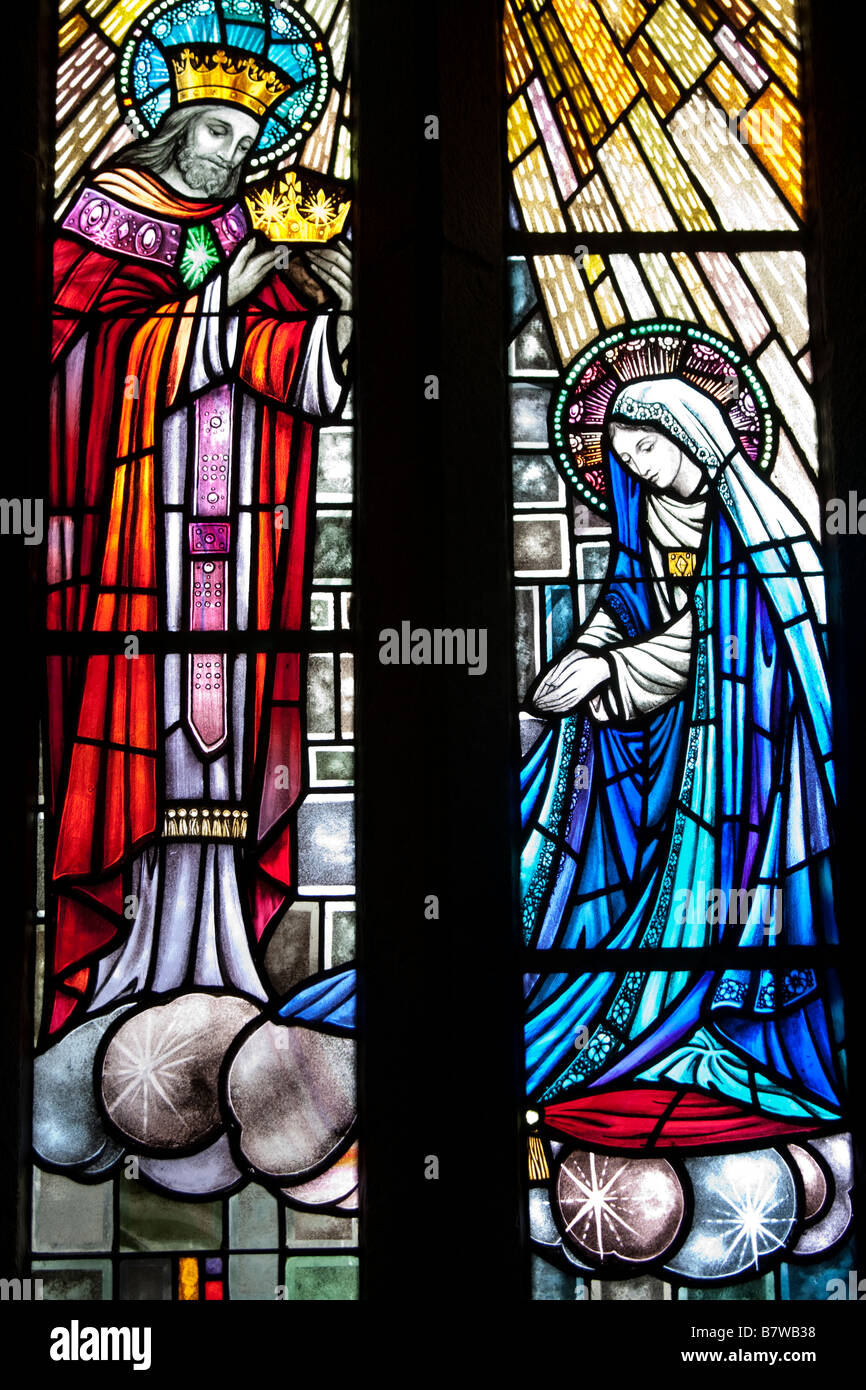 Stained Glass Window Holy Trinity Abbey Adare, Ireland Stock Photo Alamy