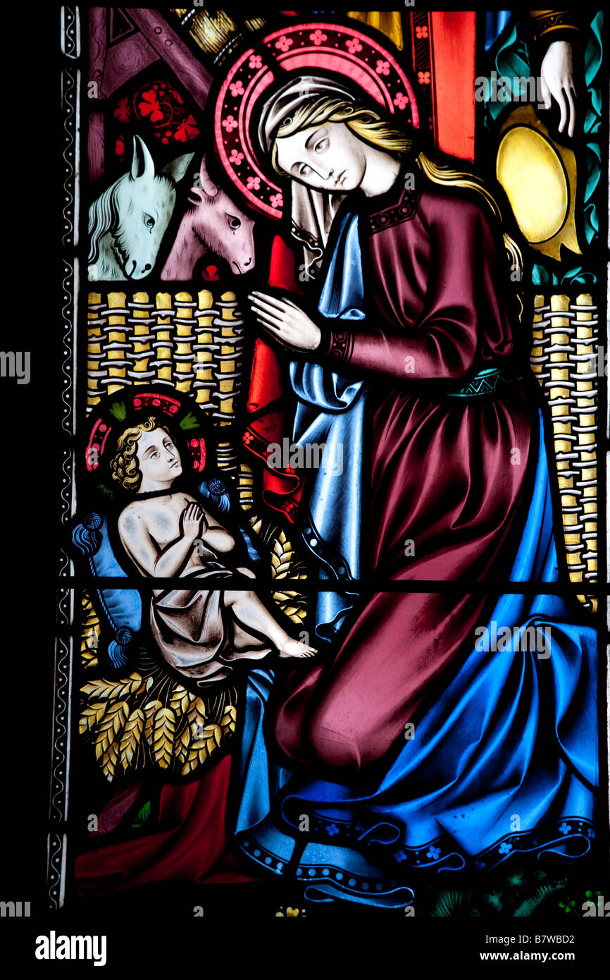 Stained Glass Window Holy Trinity Abbey Adare, Ireland Stock Photo Alamy