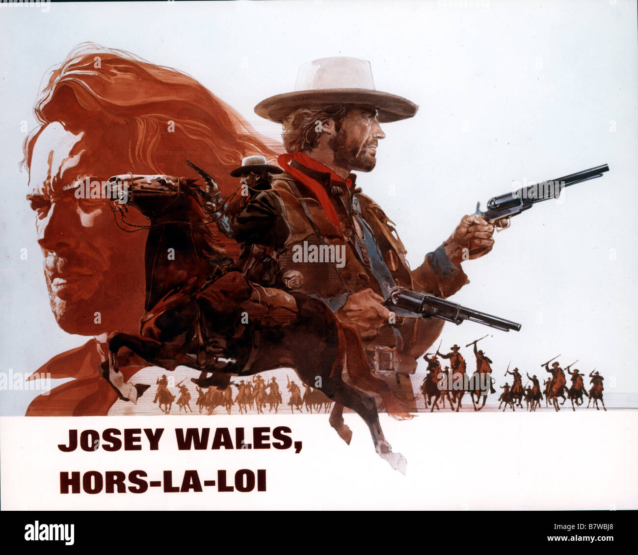 CLINT EASTWOOD THE OUTLAW JOSEY WALES 1976 8x10" HAND COLOR TINTED PHOTOGRAPH 