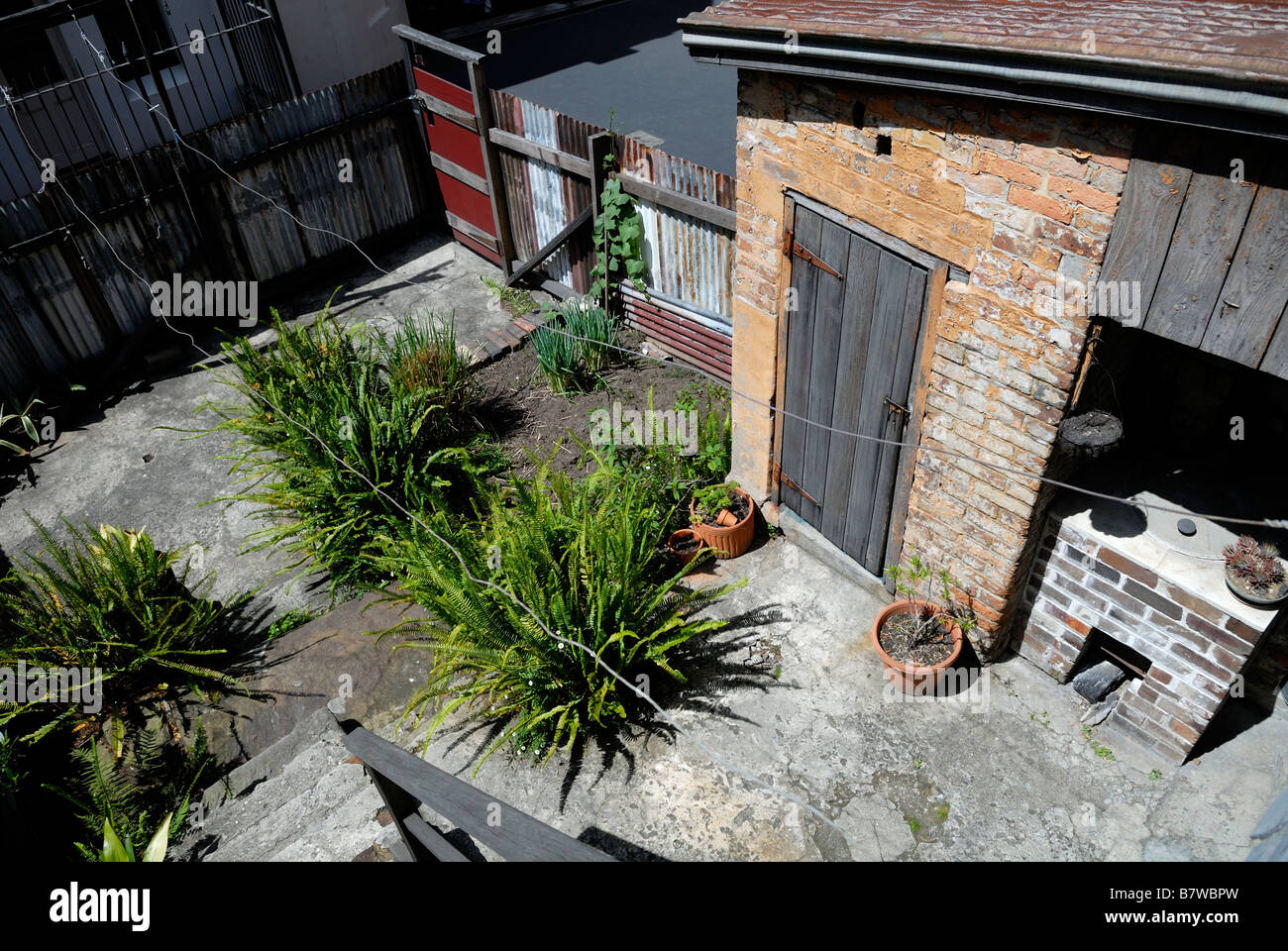 Elevated View Of Backyard Susannah Place Museum The Rocks Sydney