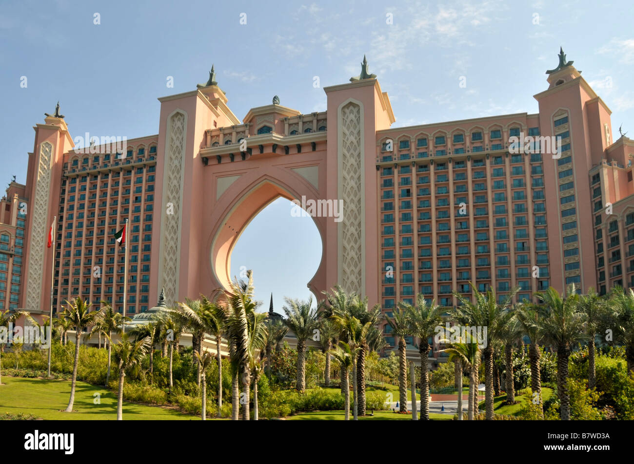 Dubai Atlantis the Palm Hotel and resort complex Stock Photo
