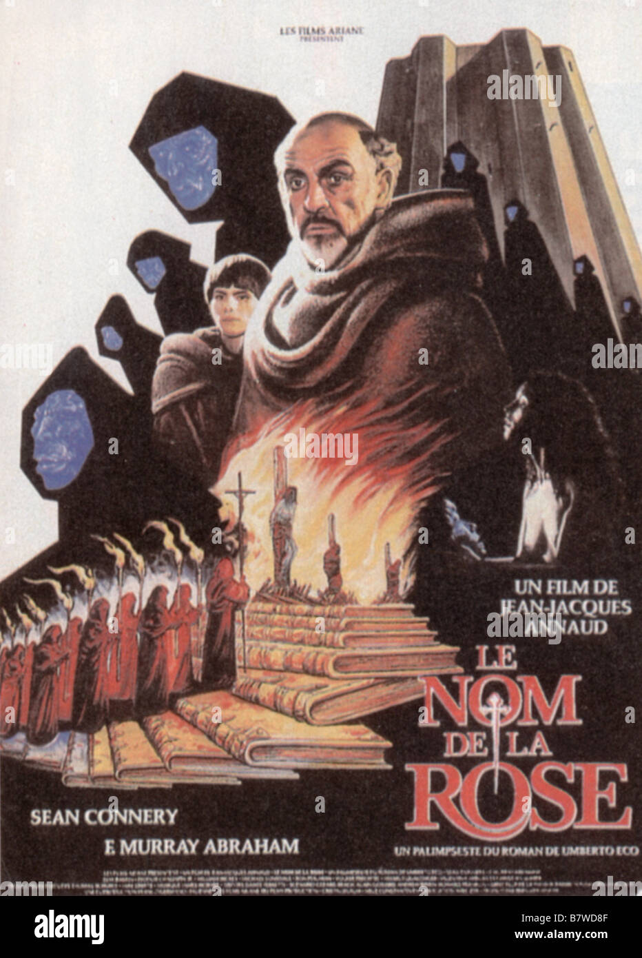 Der Name der Rose The Name of the Rose Year: 1986 - France / Italy / West  Germany Director : Jean-Jacques Annaud Sean Connery, Christian Slater Movie  poster (Fr Stock Photo - Alamy