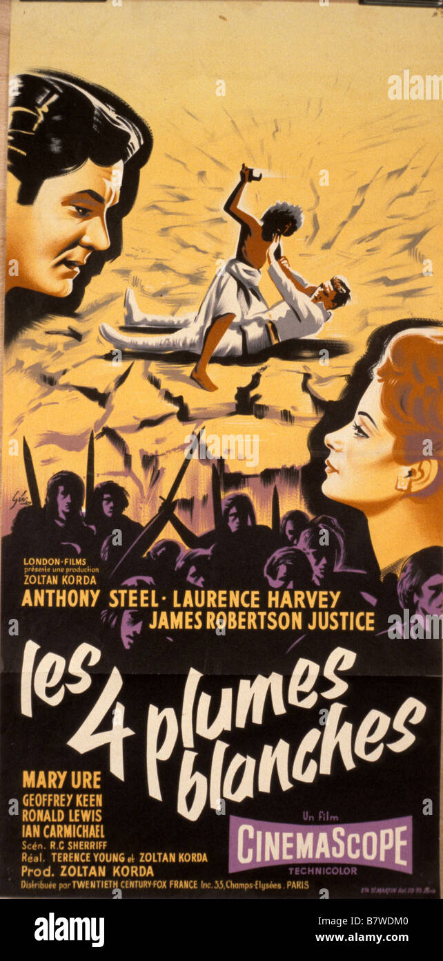 Les quatre plumes blanches Storm Over the Nile  Year: 1955 - uk affiche, poster  Director: Zoltan Korda Terence Young Stock Photo