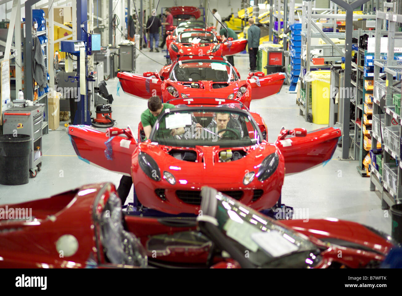 Production line at Lotus Cars Norfolk UK Stock Photo Alamy