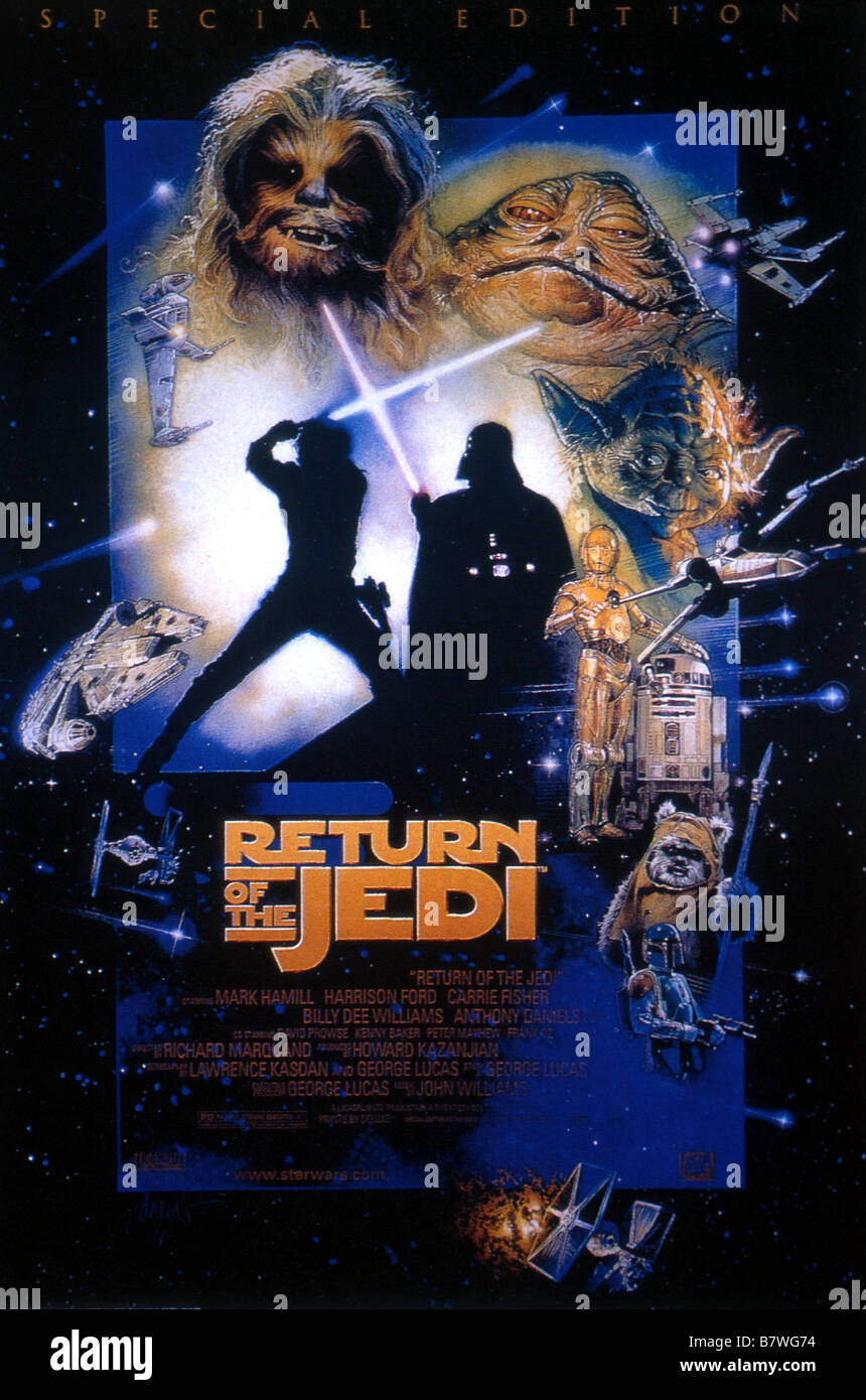Star Wars: Episode VI, Return of the Jedi  Year: 1983  USA Director: Richard Marquand Movie poster (USA) Stock Photo