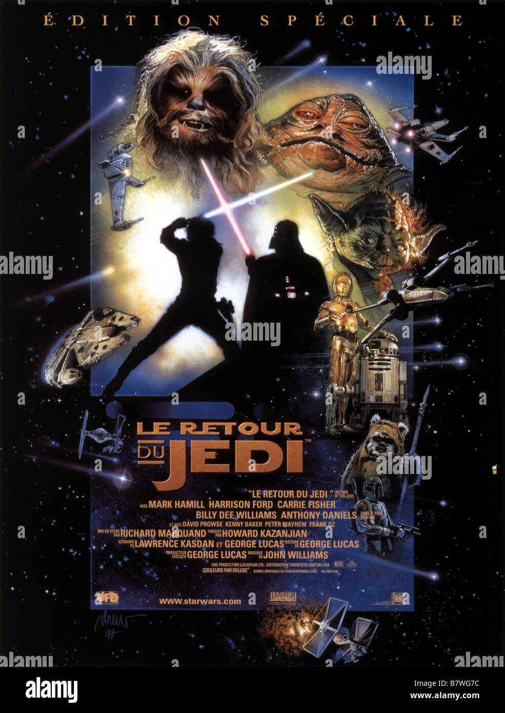 Star Wars: Episode VI, Return of the Jedi  Year: 1983  USA Director: Richard Marquand Movie poster (Fr) Stock Photo