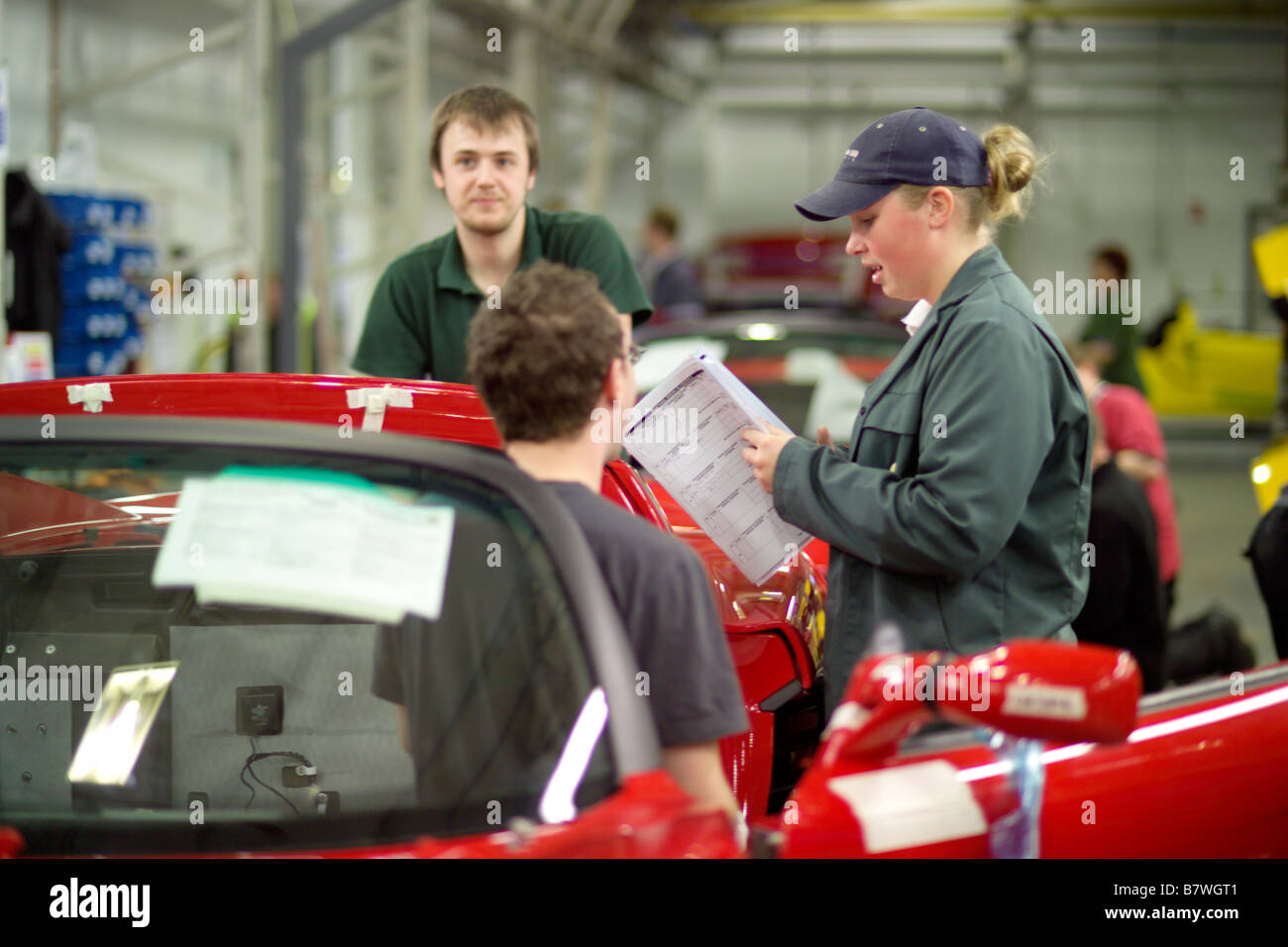Production line at Lotus Cars Norfolk UK Stock Photo Alamy