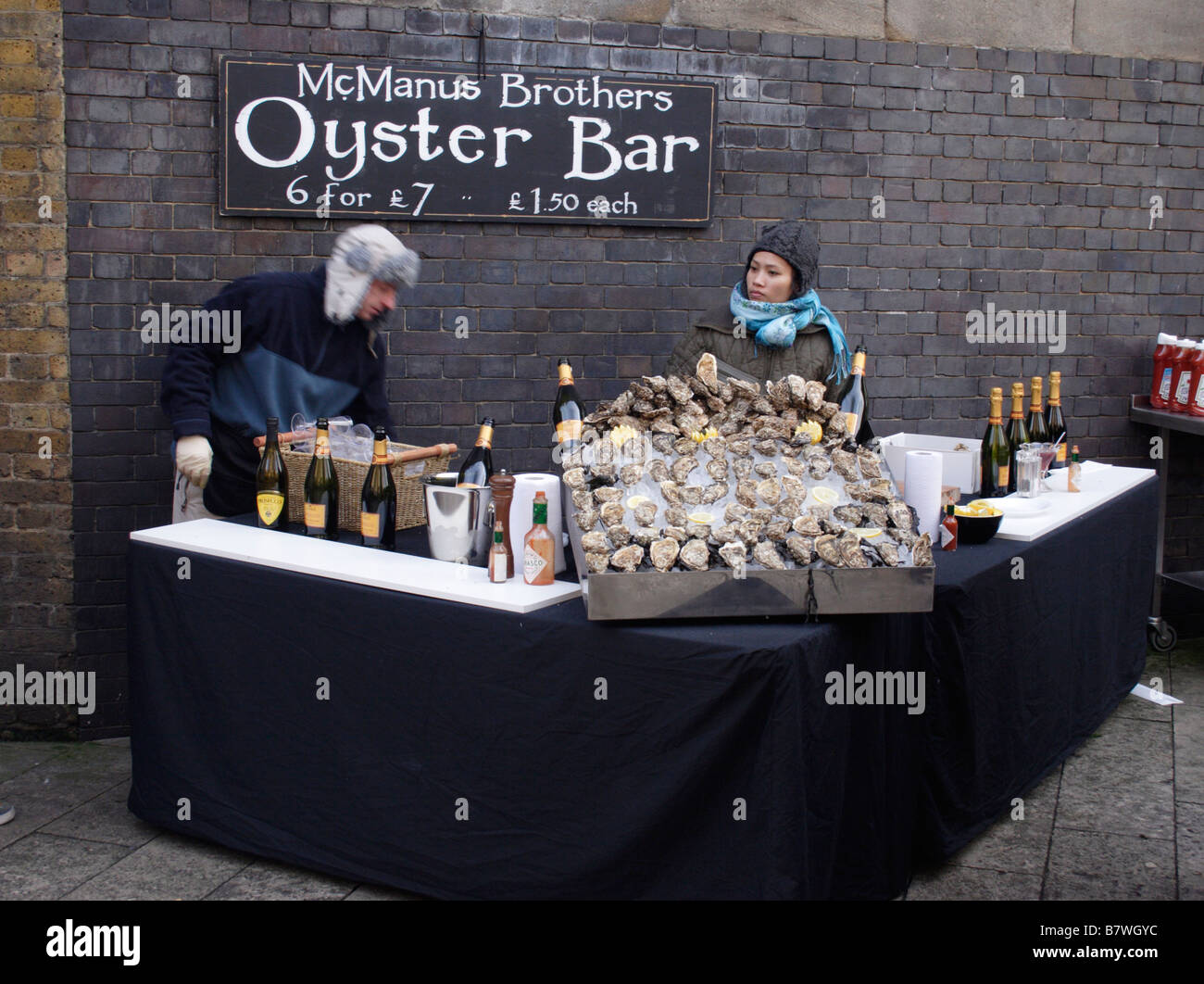 McManus Brothers Oyster Bar near the Borough Market London January 2009