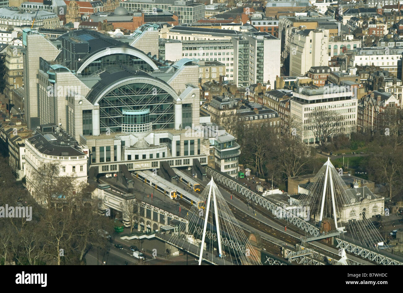 Charing Cross Railway Station London Aerial View Stock Photo Alamy