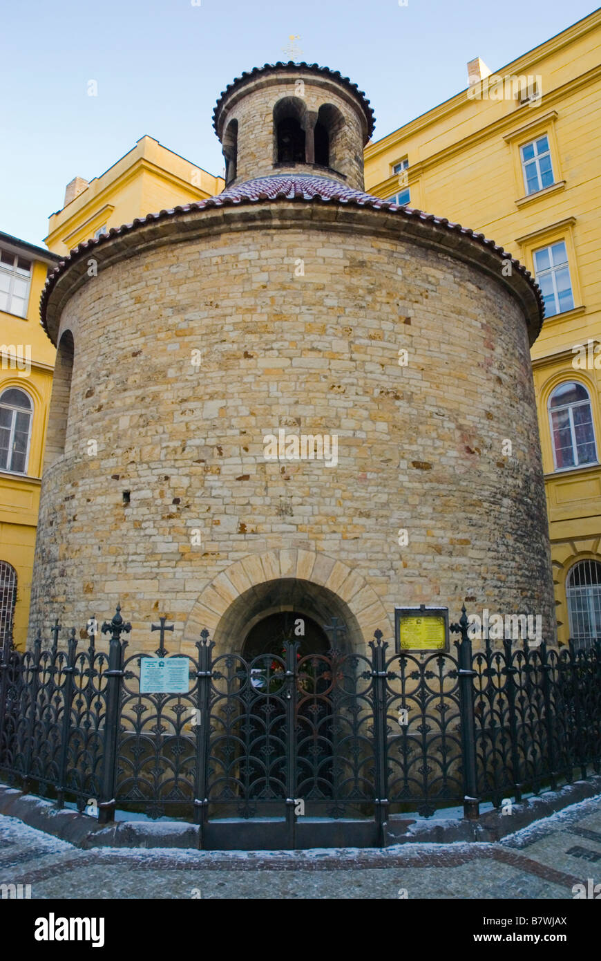 Rotunda Nalezeni sv krize in old town Prague Czech Republic Europe Stock Photo