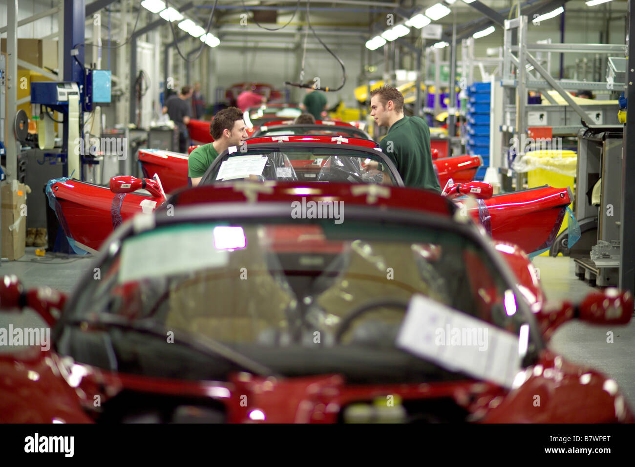 Production line at Lotus Cars Norfolk UK Stock Photo Alamy