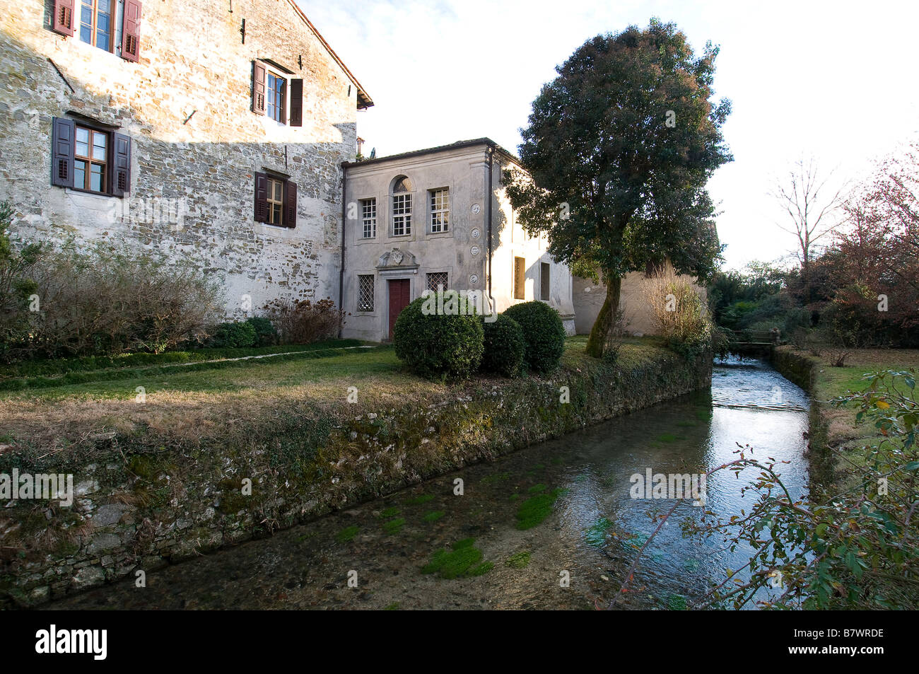 The medieval village of Strassoldo, Italy Stock Photo