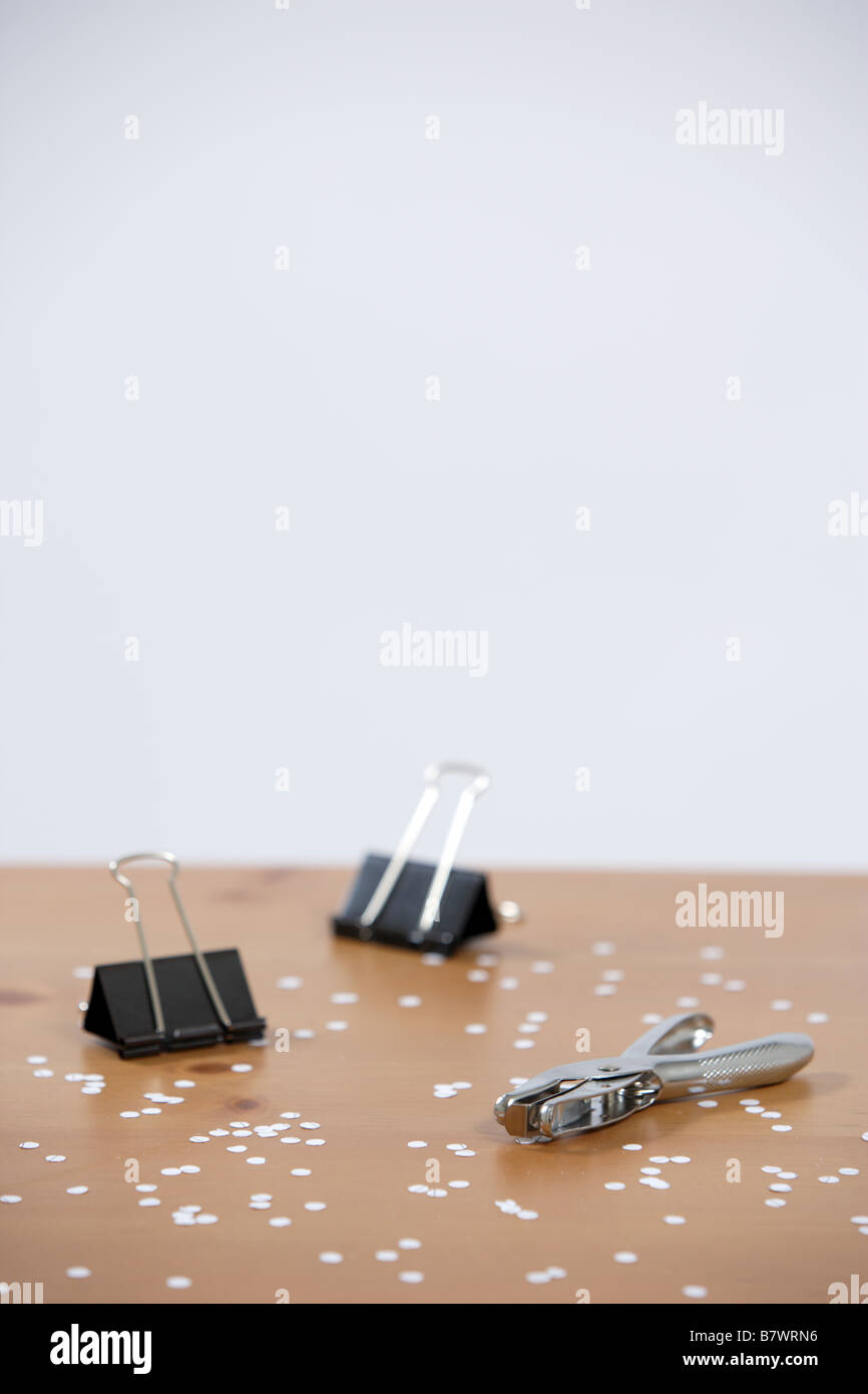 Paper clip hole punch hires stock photography and images Alamy