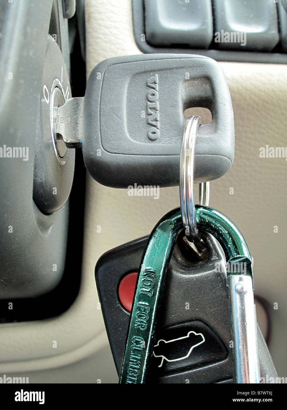 Volvo ignition key. Stock Photo