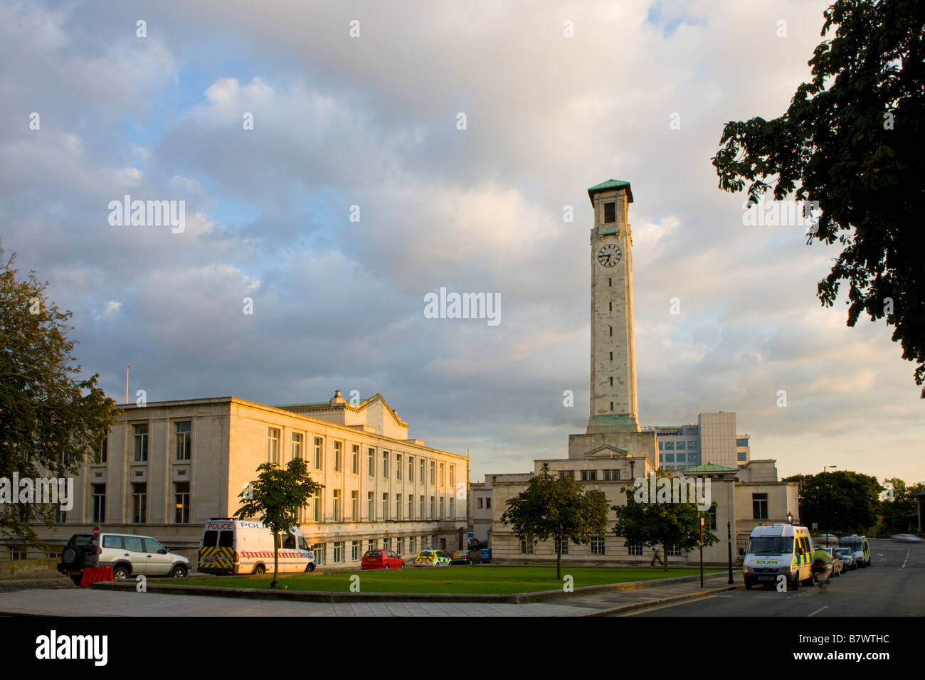 Civic Centre and Central Police Station Southampton Hampshire England Stock Photo