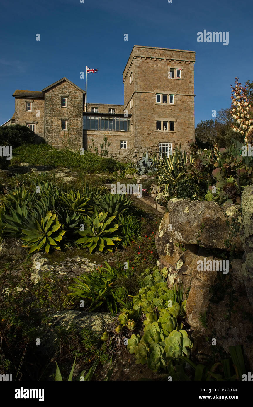 The Abbey and East Rockery. Tresco.Isles of Scilly Cornwall England UK