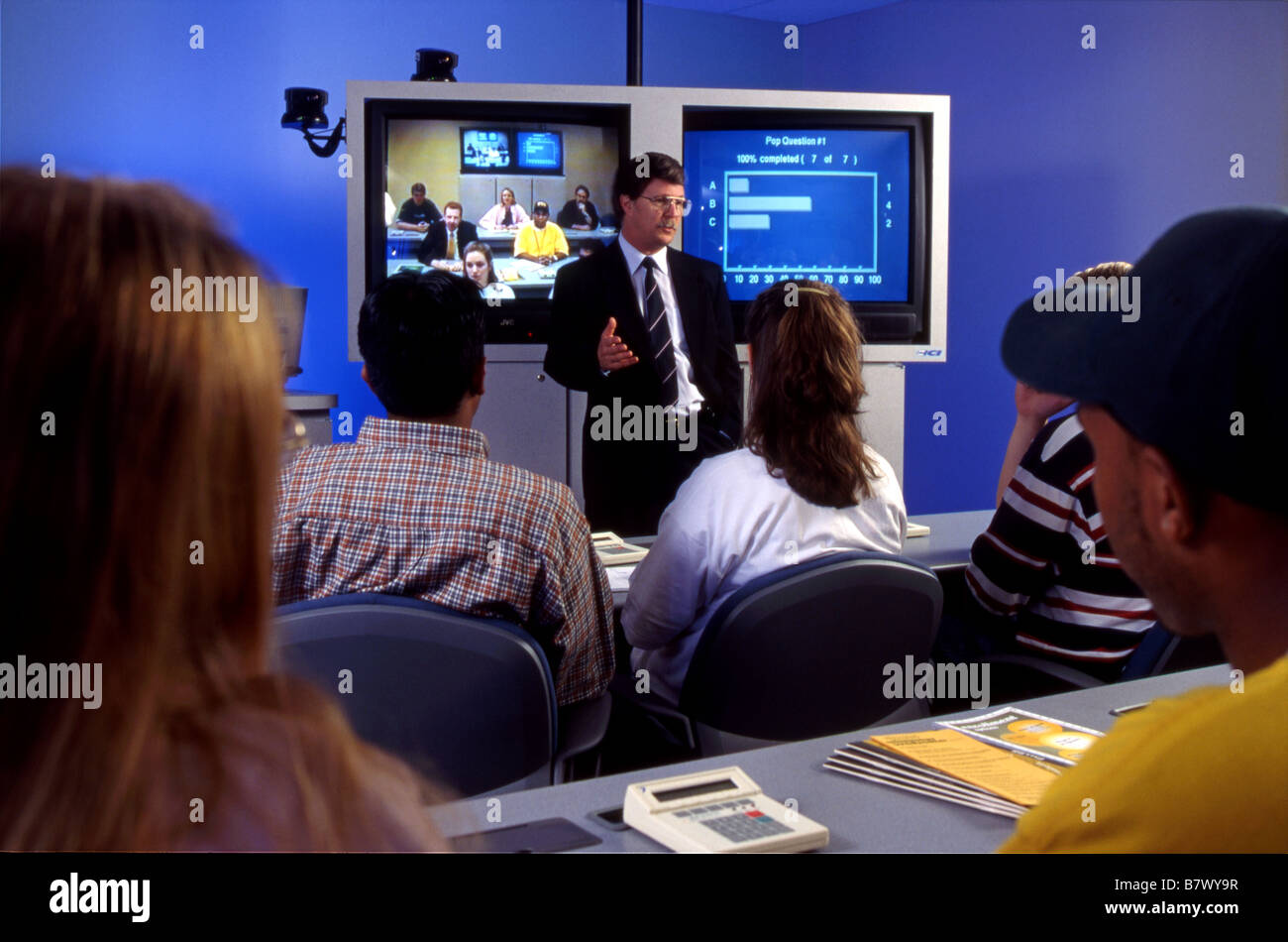 College class using video conferencing Stock Photo Alamy