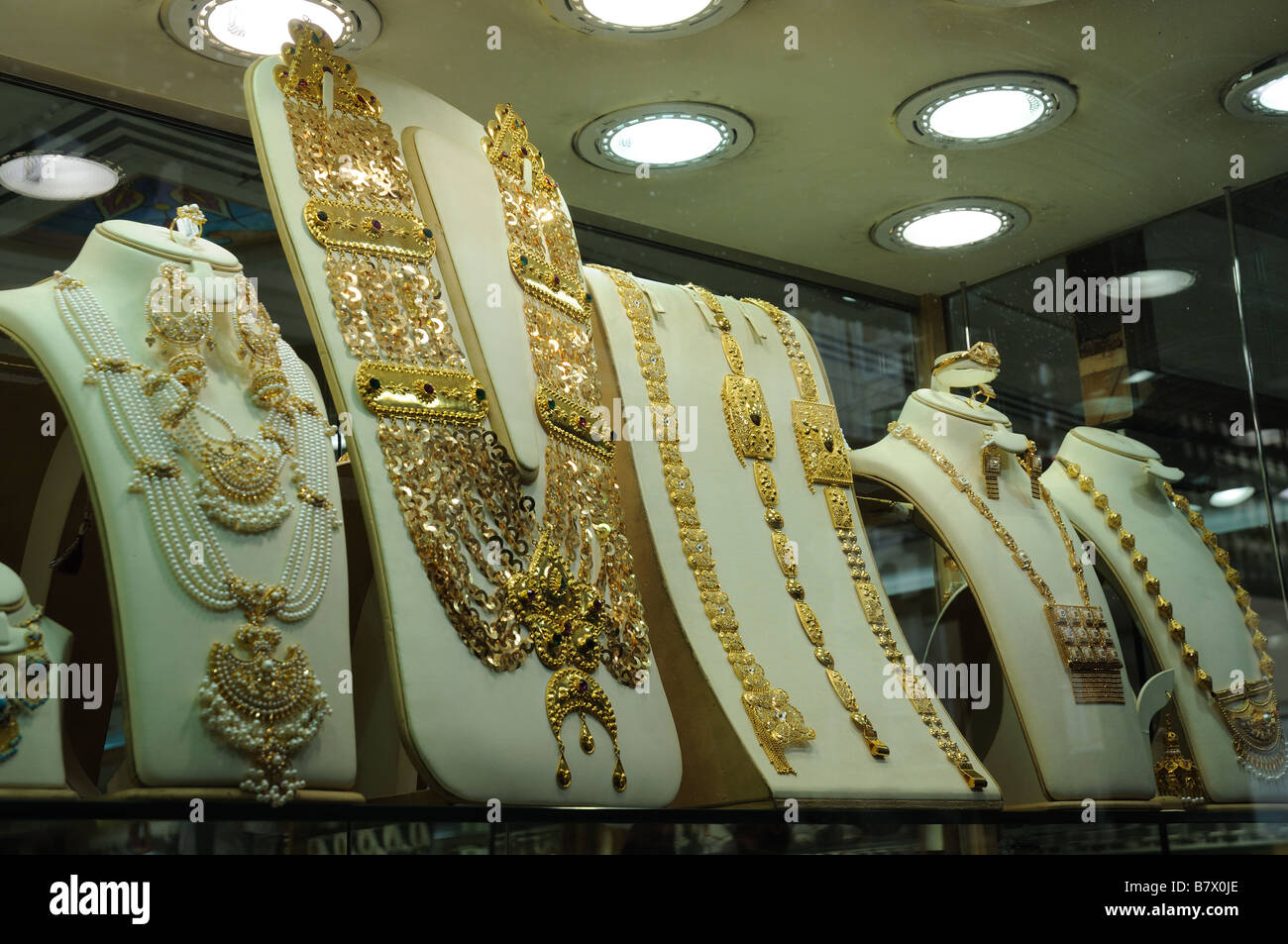 Jewelry at Dubai's Gold Souq Stock Photo Alamy