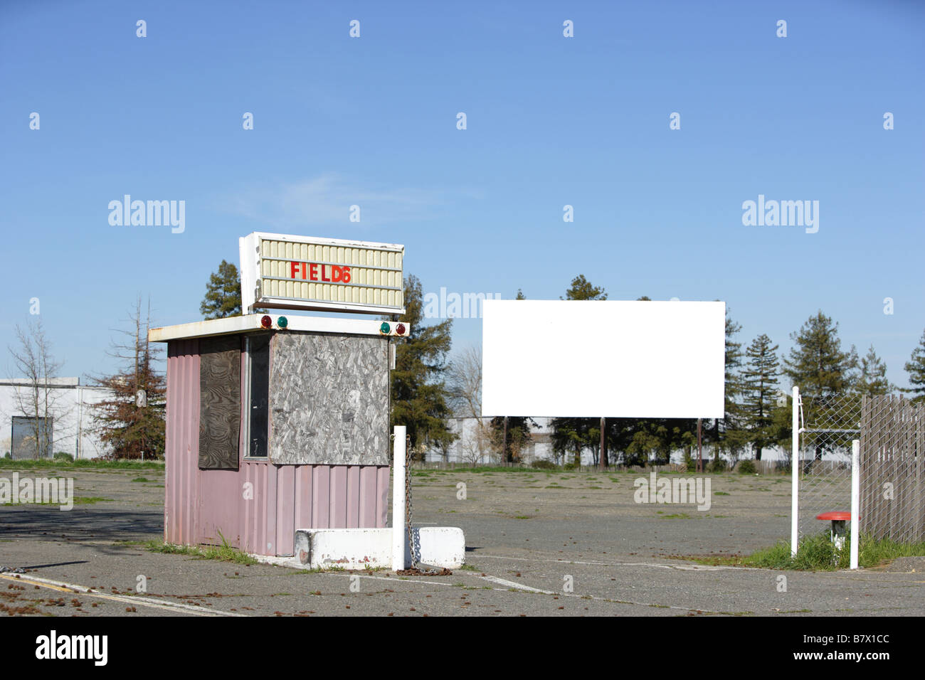 An old drive in movie screen for your text or image Stock Photo