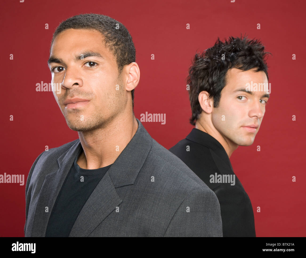 Portrait of two men Stock Photo Alamy