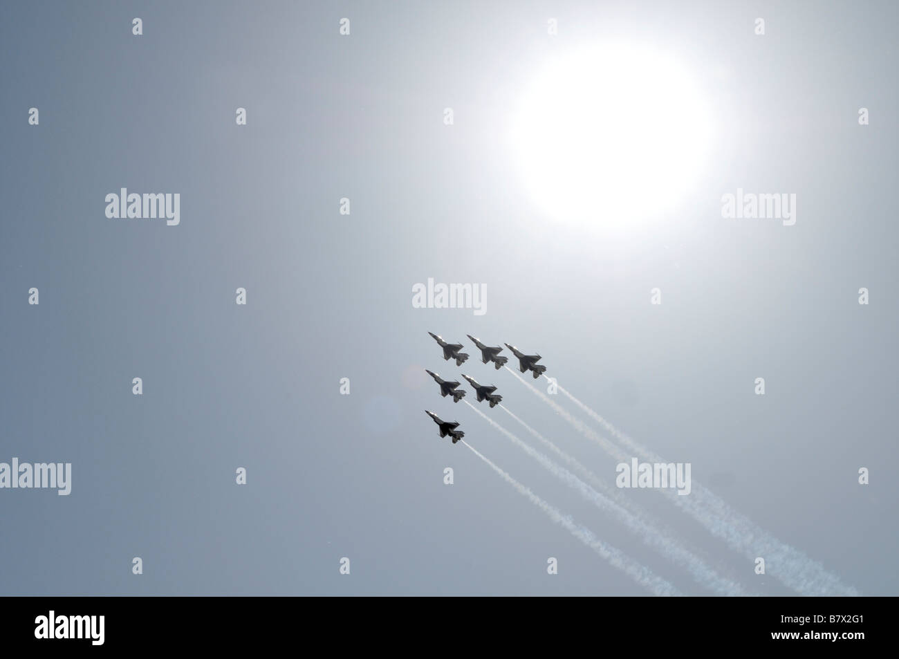 The popular and famous aerial performance group The Thunderbirds Stock ...