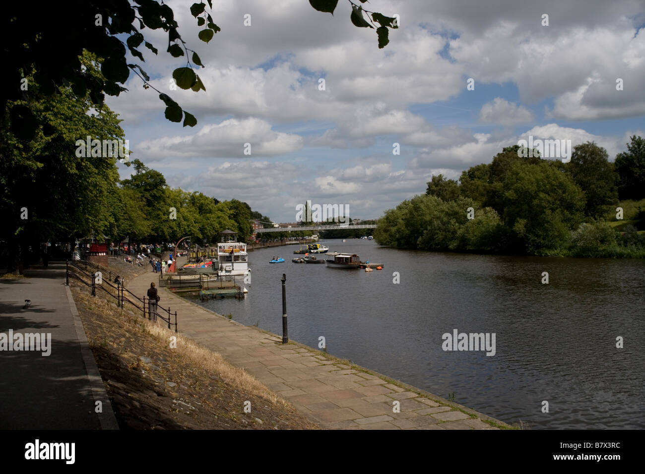 Suspension bridge over river dee hi-res stock photography and images ...