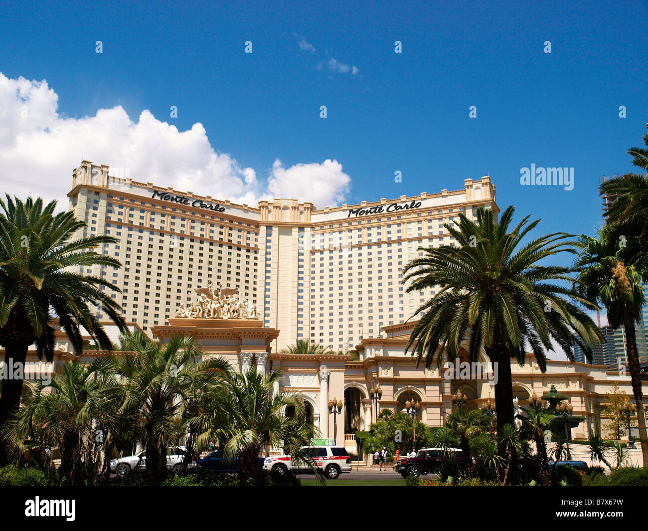 Monte Carlo Hotel and Casino Las Vegas Boulevard Las Vegas Nevada USA Stock Photo