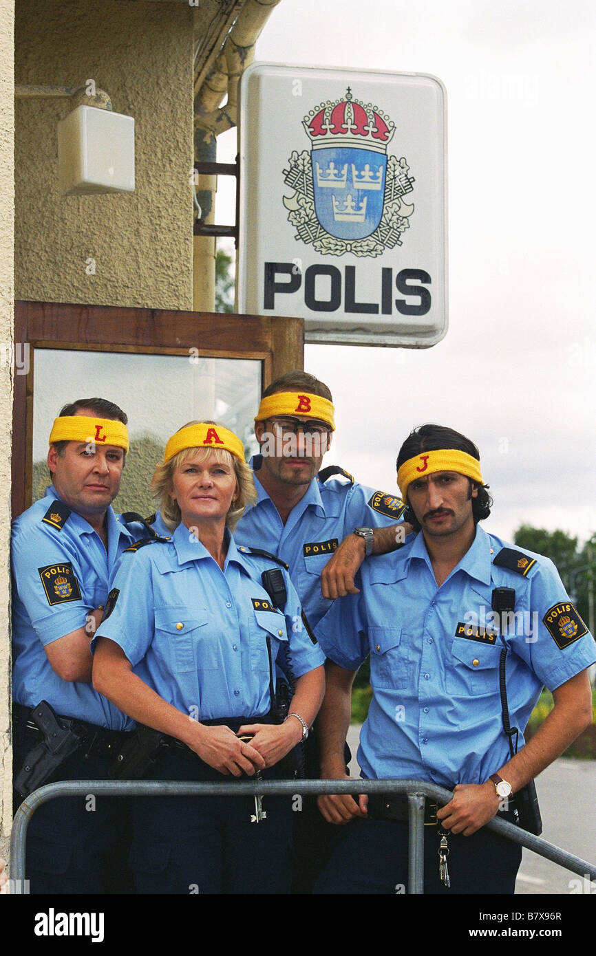 Kopps  Year: 2003 - Sweden / Denmark Göran Ragnerstam, Sissela Kyle, Torkel Petersson, Fares Fares  Director: Josef Fares Stock Photo