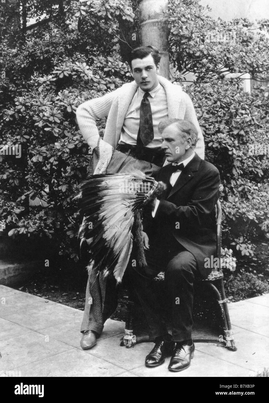 Gary Cooper and his father Charles H. Cooper  Year: 1929 Stock Photo