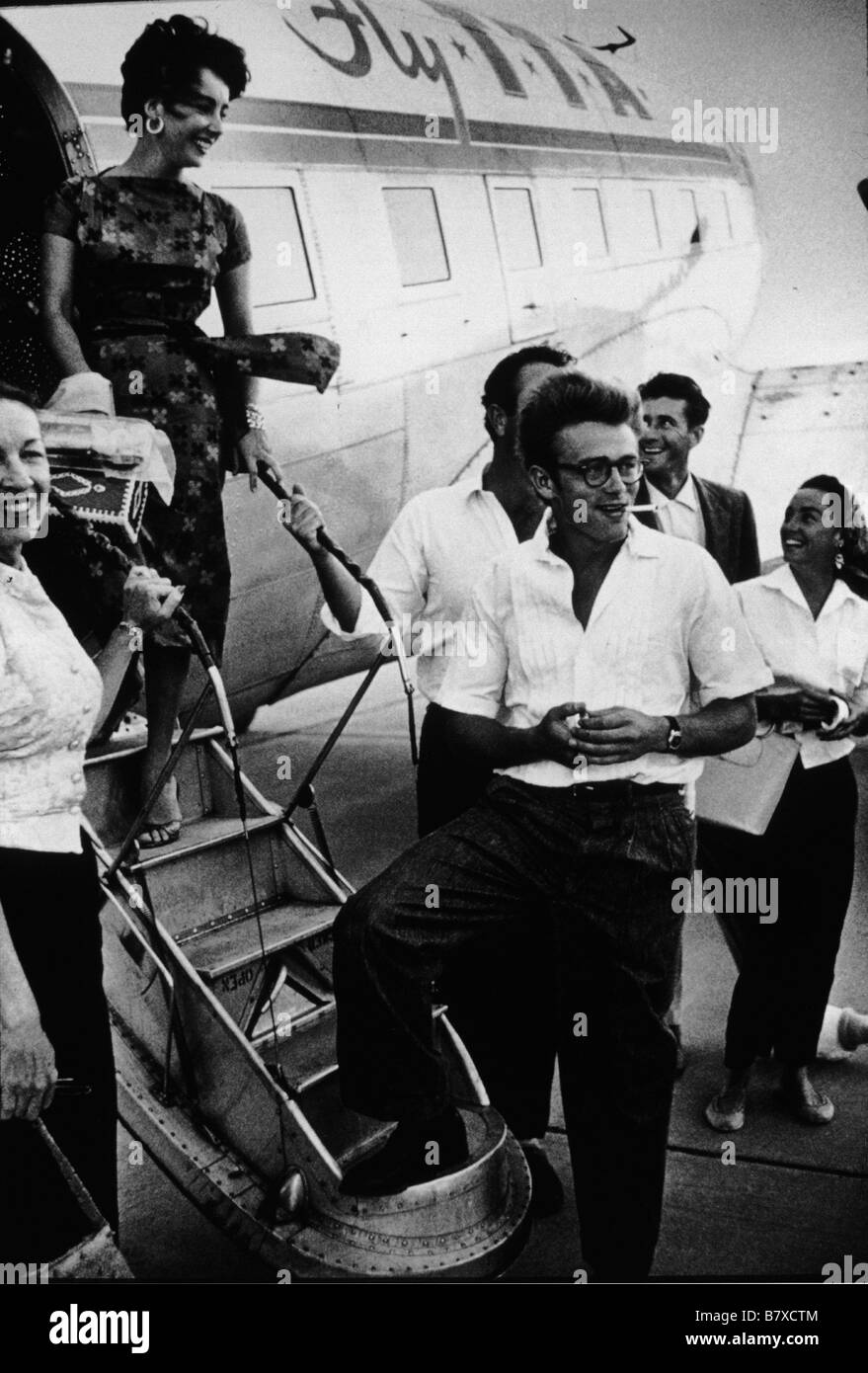 James Dean and Elizabeth Taylor Stock Photo