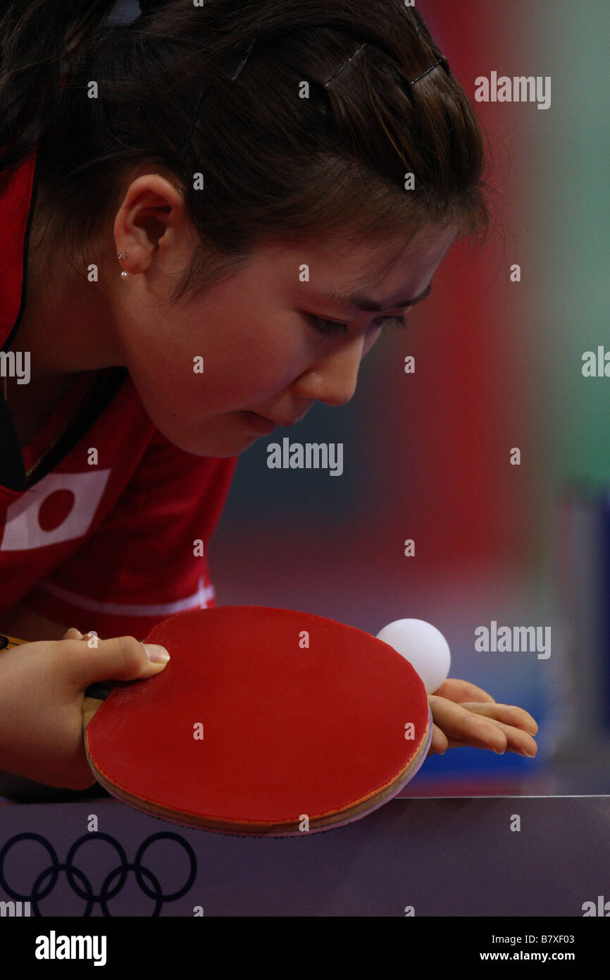 Ai Fukuhara JPN August 20 2008 Table Tennis during the 2008 Beijing Olympic Games Womens singles at the Peking University Sports Hall in Beijing China Photo by Koji Aoki AFLO SPORT 0008 Stock Photo