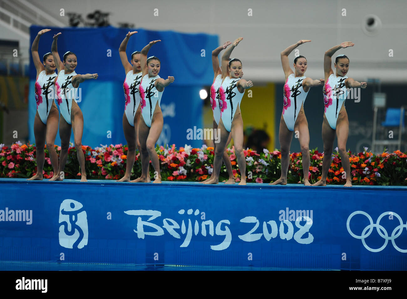 China team group CHN AUGUST 22 2008 Synchronized Swimming Beijing 2008