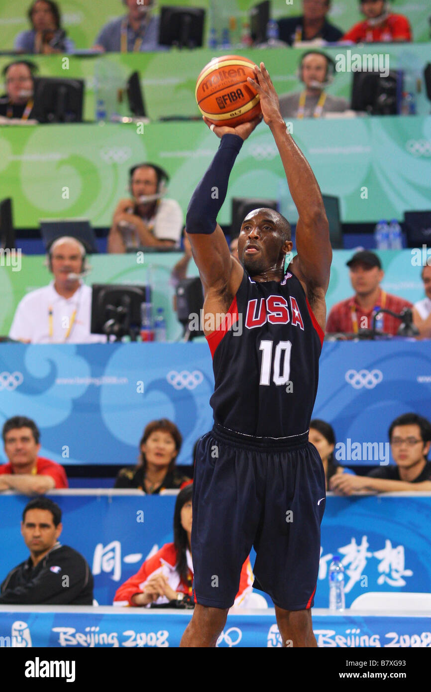 Kobe Bryant USA AUGUST 24 2008 Basketball Beijing 2008 Olympic Games Mens Basketball Final match between United States and Spain at the Beijing Olympic Basketball Gymnasium in Beijing China Photo by Daiju Kitamura AFLO SPORT 1045 Stock Photo