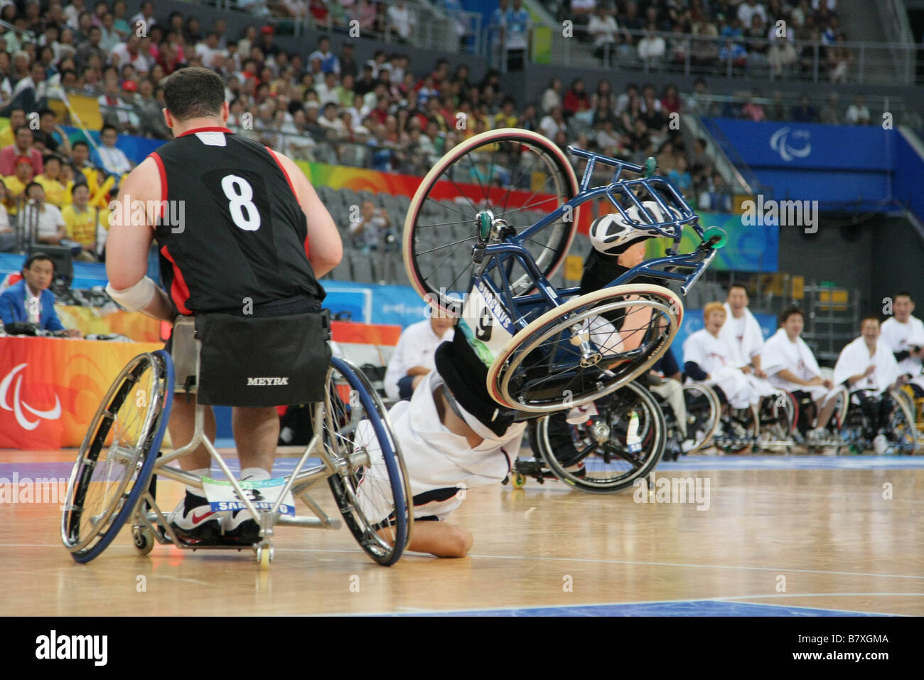 General view of Wheelchair Basketball SEPTEMBER 10 2008 Wheelchair Basketball Beijing 2008 Paralympic Games Mens Pool A Preliminaries 19 Match between Japan 48 75 Canada at the National Indoor Stadium Beijing China Photo by Akihiro Sugimoto AFLO SPORT 1080 Stock Photo