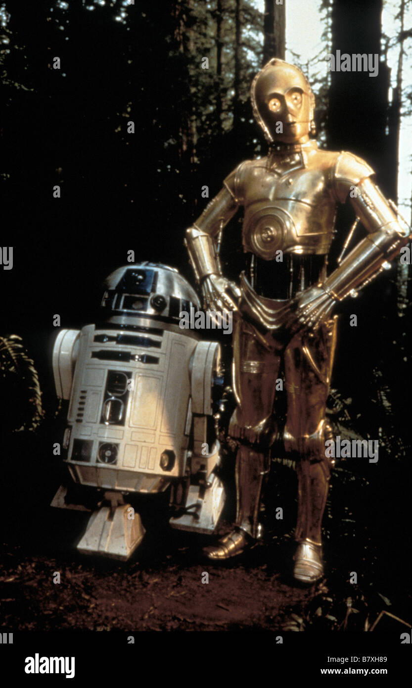 Star Wars: Episode VI, Return of the Jedi  Year : 1983 USA   Director: Richard Marquand Anthony Daniels, Kenny Baker Stock Photo